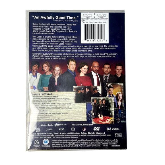 Castle Crime Series Comedy Crime Complete First Season 2009 Nathan Fillion u - Picture 2 of 2